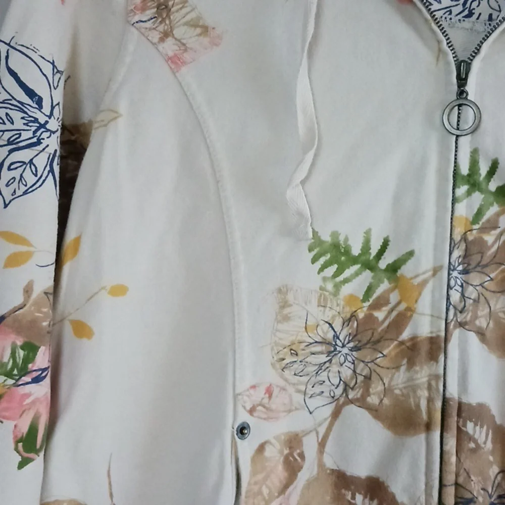 Kate Hill Cotton Zip Up Hoodie Sweatshirt Size PM - Picture 4 of 15